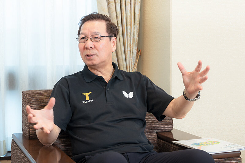 Tリーグ 理事長補佐 宮﨑 義仁 氏の写真
