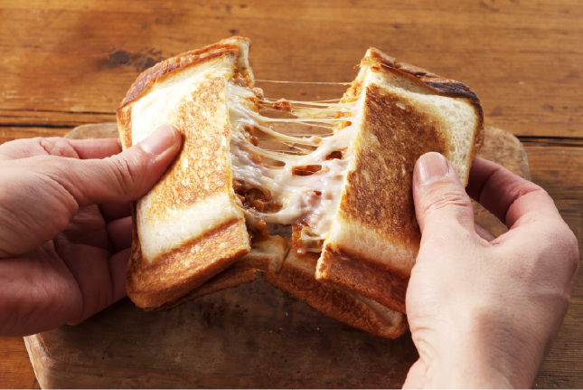 ホットサンドの具 盛り付けの写真