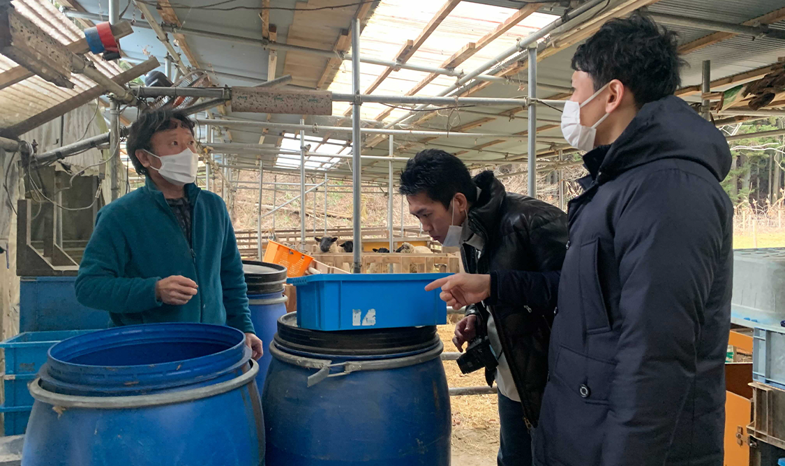 宮城県南三陸町での現場見学の様子の写真