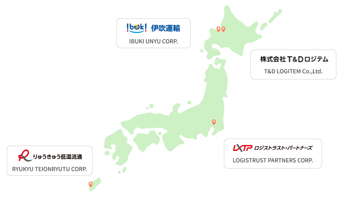 Map of third-party logistics companies