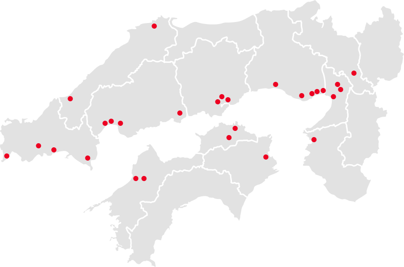 物流拠点の分布図