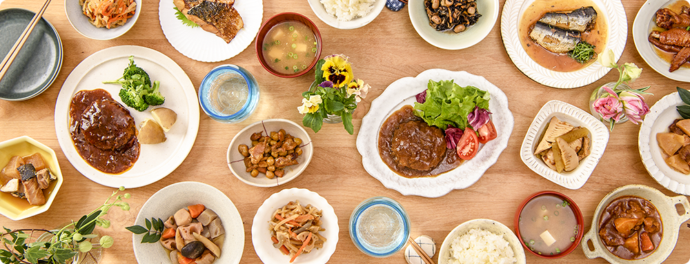 商品皿盛りテーブルイメージ