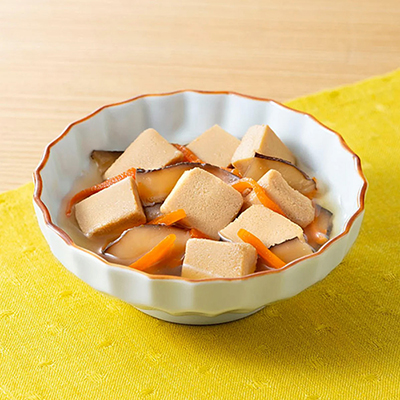 高野豆腐の含め煮盛り付け例