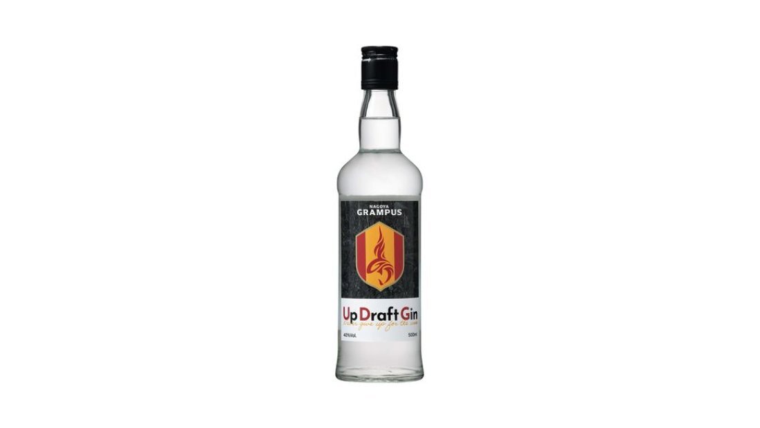 名古屋グランパスとの共同開発商品「Up Draft Gin」単体の写真