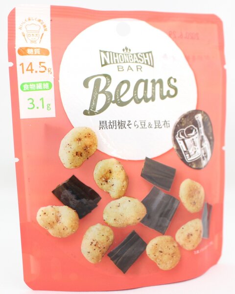 Nihonbashi Bar Beans 黒胡椒そら豆&昆布